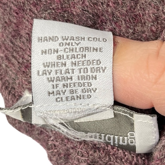 Soft Surroundings Wool Open Front Cardigan Sweater Knit Dusty Pink Size Large L - Picture 7 of 9